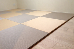 ﾌﾛｰﾘﾝｸﾞに琉球畳を敷き込む仕様