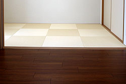 乳白色の和紙畳