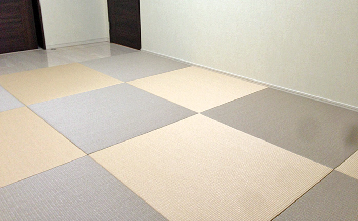 ﾌﾛｰﾘﾝｸﾞに琉球畳を敷き込む仕様