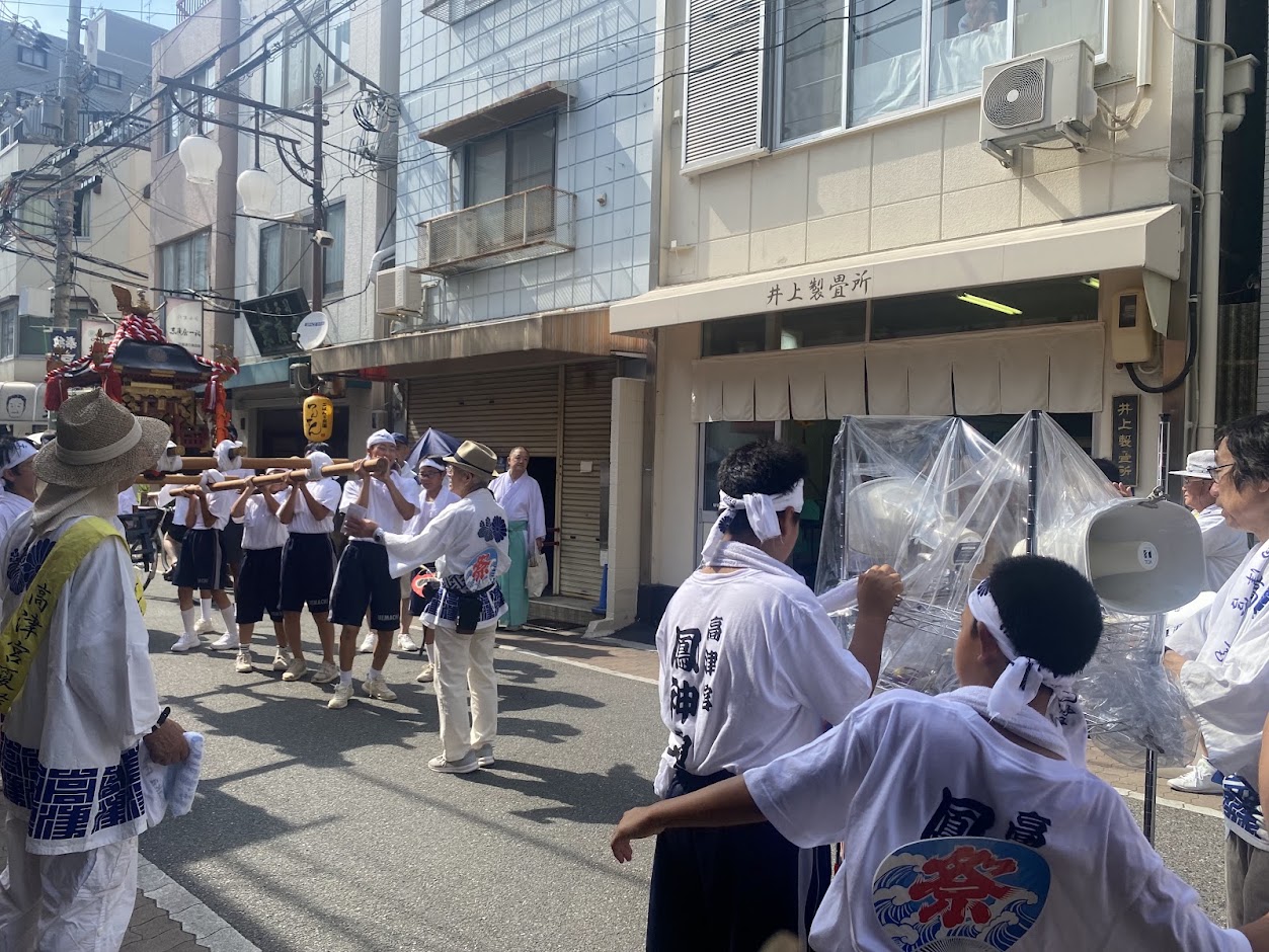 鳳みこしの「手打ち」に大感動！高津宮の夏祭りで地域からパワーをいただきました！