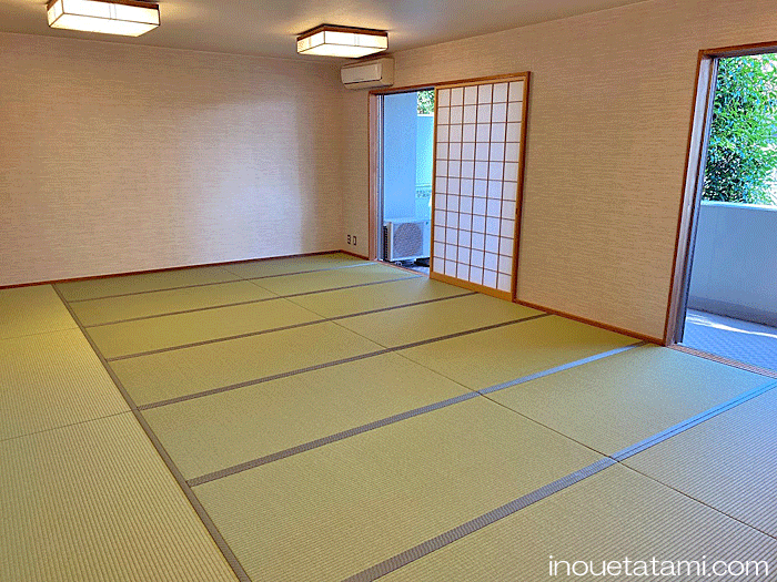 広間の畳を表替え！い草からささくれない和紙畳へ張替え快適な空間に