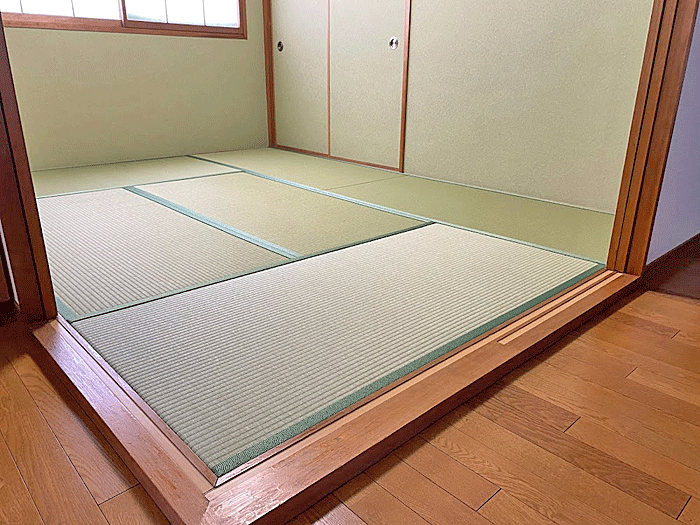 日焼けした畳をダイケン和紙表に張替！変色せず美しさが続く和室リノベーション
