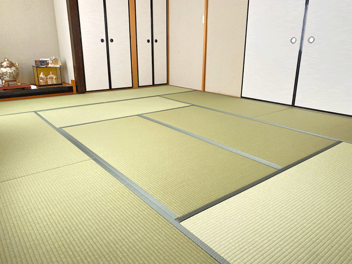 【10畳間 新調事例】採寸から丁寧に行うオーダーメイド和紙畳